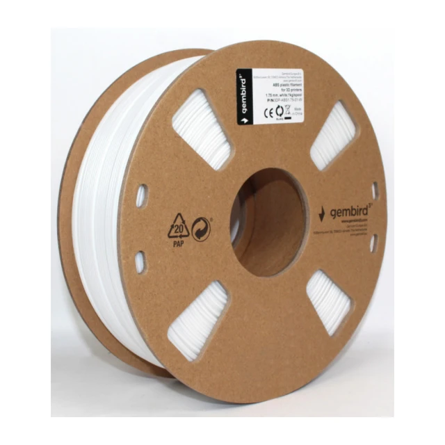 3DP-ABS1.75-01-W ABS Filament za 3D stampac 1.75mm, kotur 1KG WHITE