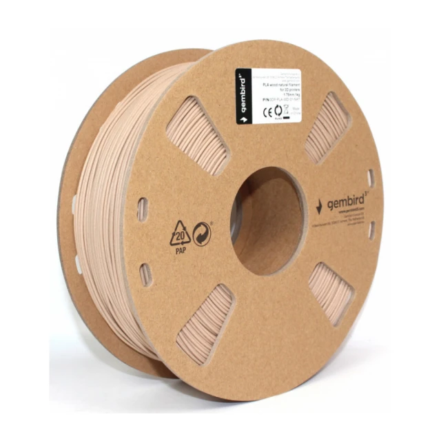 3DP-PLA-WD-01-NAT PLA Filament za 3D stampac 1.75mm, kotur 1KG wood natural