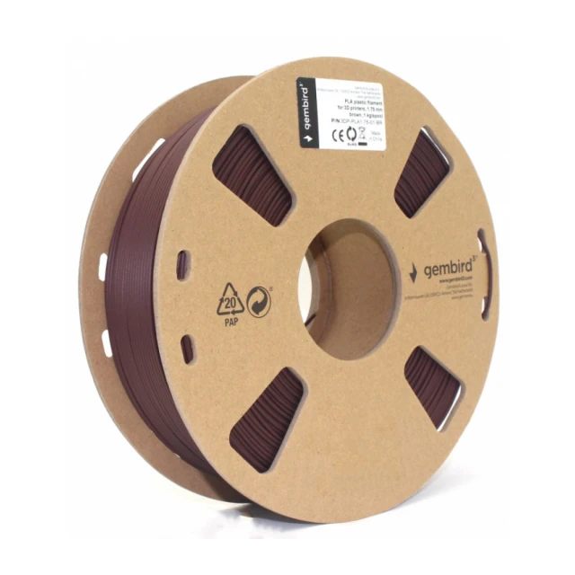 3DP-PLA1.75-01-BR PLA Filament za 3D stampac 1.75mm, kotur 1KG, Brown