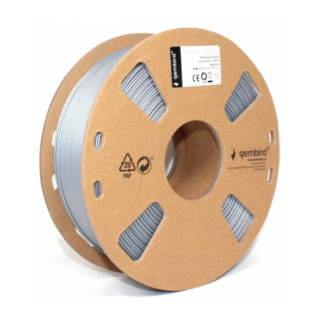 3DP-PLA1.75-01-S PLA Filament za 3D stampac 1,75mm kotur 1KG SILVER Srebrna