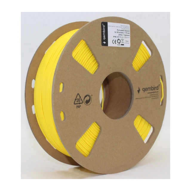 3DP-PLA1.75-01-Y PLA Filament za 3D stampac 1.75mm, kotur 1KG YELLOW