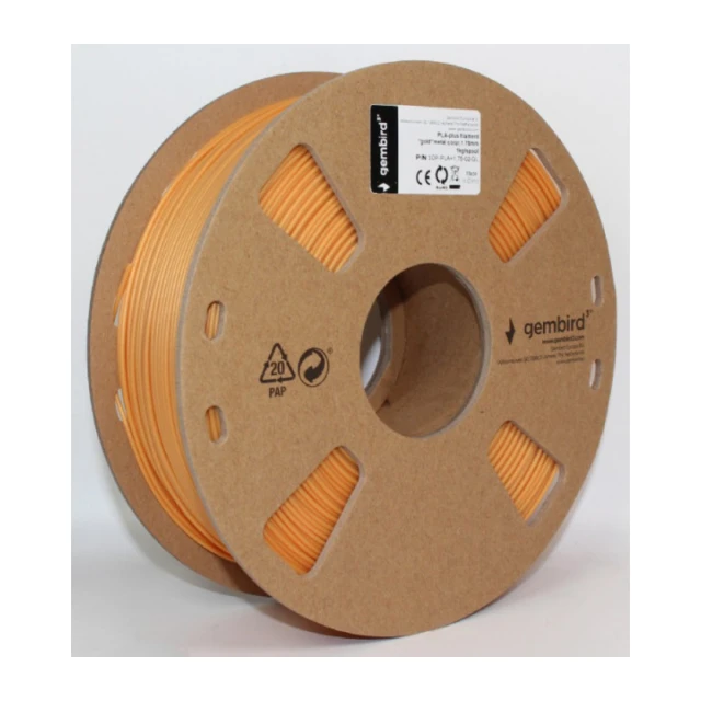 3DP-PLA+1.75-02-GL PLA-PLUS Filament za 3D stampac 1,75mm kotur 1KG GOLD Metal