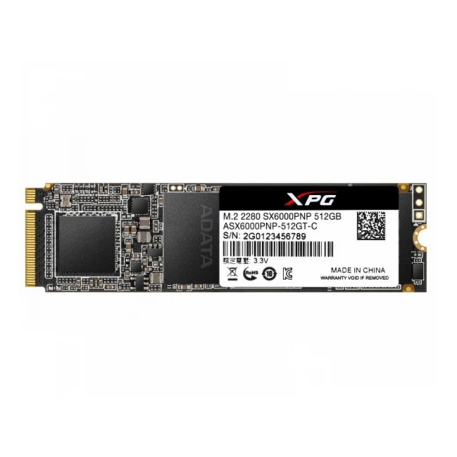 A-DATA 512GB M.2 PCIe Gen 3 x4 NVMe ASX6000PNP-512GT-C SSD 