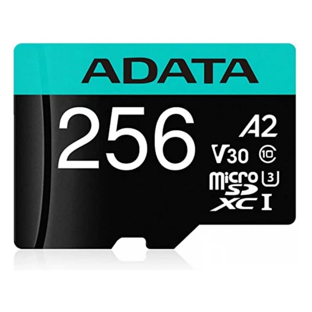 A-DATA Memorijska kartica UHS-I U3 MicroSDXC 256GB V30S A2 + adapter AUSDX256GUI3V30SA2-RA1 