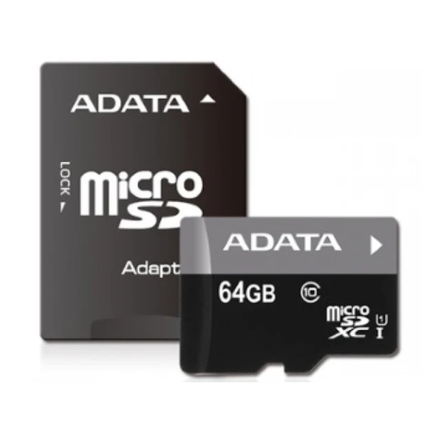 A-DATA Memorijska kartica UHS-I MicroSDXC 64GB class 10 + adapter AUSDX64GUICL10-RA1 
