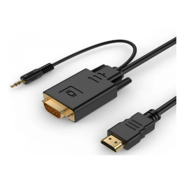 A-HDMI-VGA-03-10 Gembird HDMI to VGA and audio adapter cable, single port, 3m, black