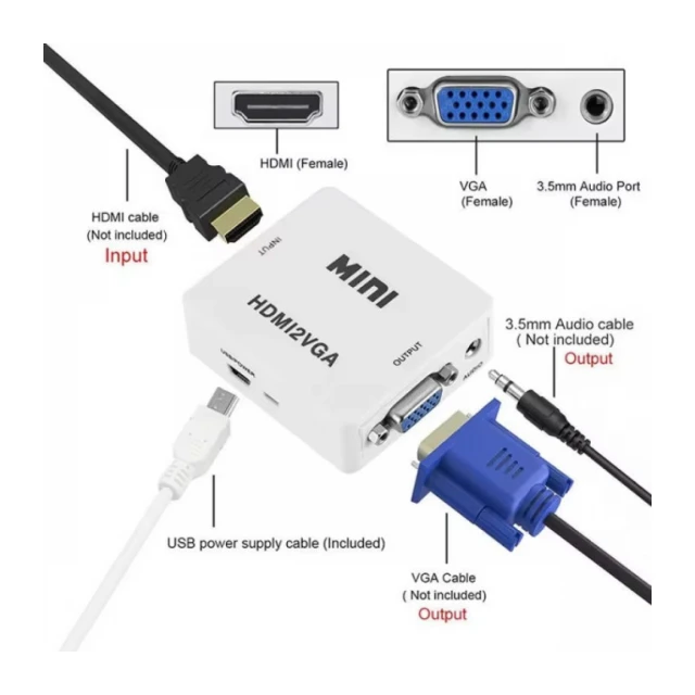 A-HDMI-VGA-Mini ** Gembird input HDMI to VGA (901) (289)