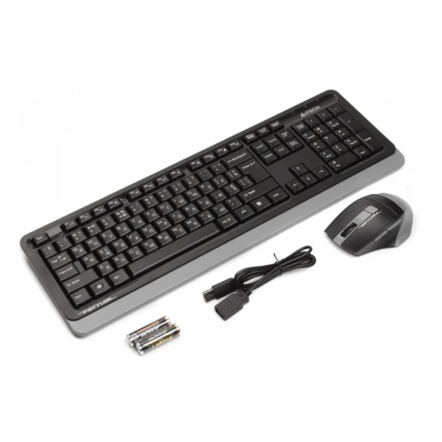 A4-FG1035 A4Tech Fstyler Bezicna tastatura YU-LAYOUT + bezicni mis USB, Grey