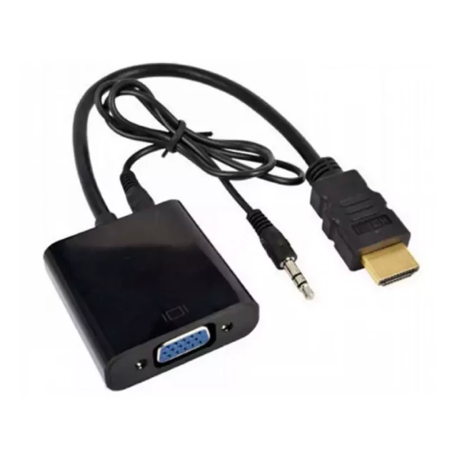 Adapter HDMI M - VGA F + 3.5mm M/F