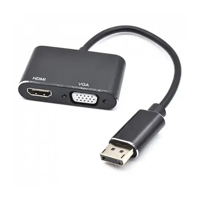 Adapter konverter Displayport - HDMI/VGA 1080p Kettz DP2HV-K12