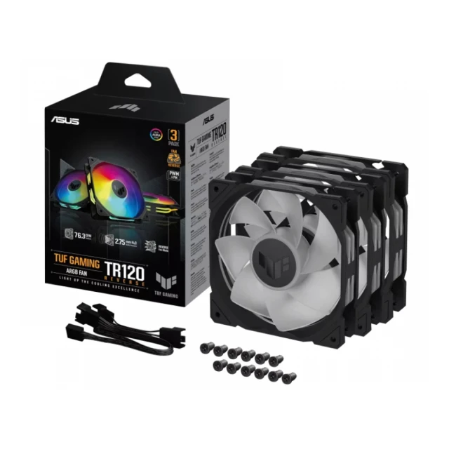 ASUS TUF GAMING TR120 ARGB REVERSE BLACK 3IN1 ventilator 