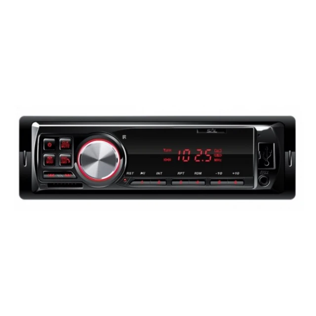 Auto radio SAL VBT1100/RD Red FM, USB, SD, 3,5mm, Bluetooth, 4x45W + daljinski