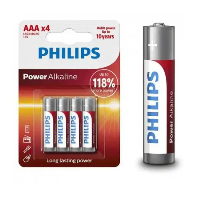 Baterija Philips Powerlife AAA LR03/AAA LR03P4B05 1.2V