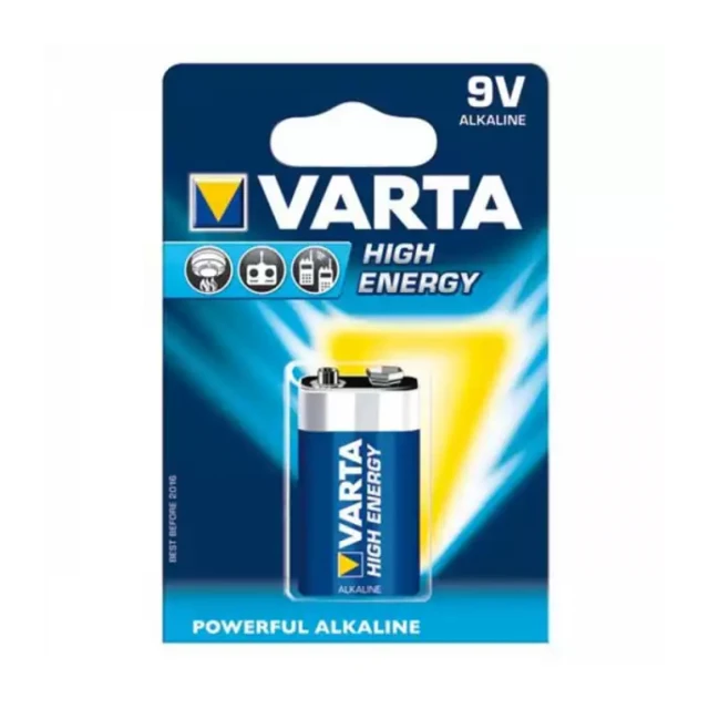 Baterija Varta 6LR61 High Energy 9V, nepunjiva