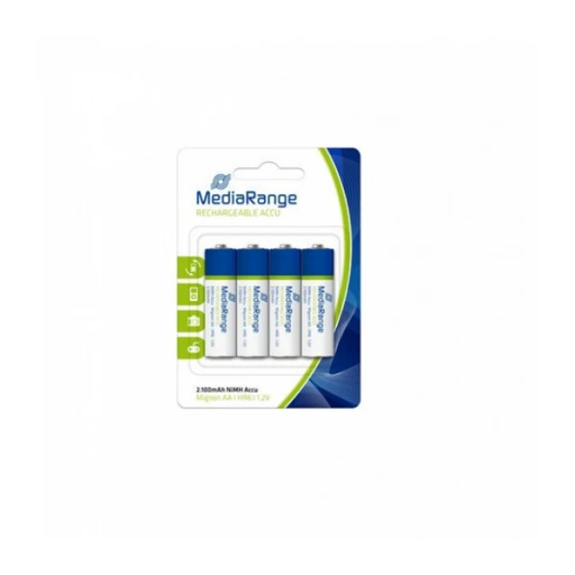 BATERIJE PUNJIVE AA 2100mAh MEDIARANGE 1/4  NI-MH