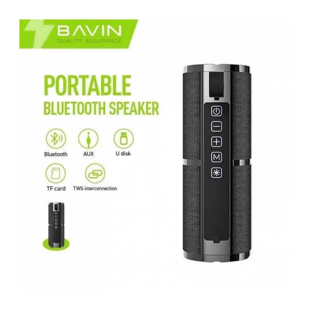 Bavin bluetooth zvučnik 8W crna