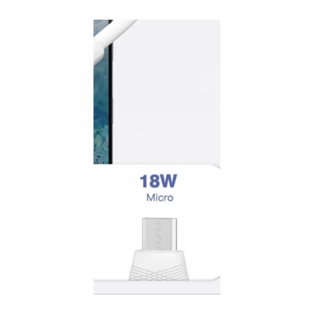 Bavin kabl 18W 1m type-A na Micro bela