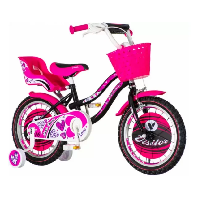 Bicikla HEA160 Little heart 16  Dečija roze crna
