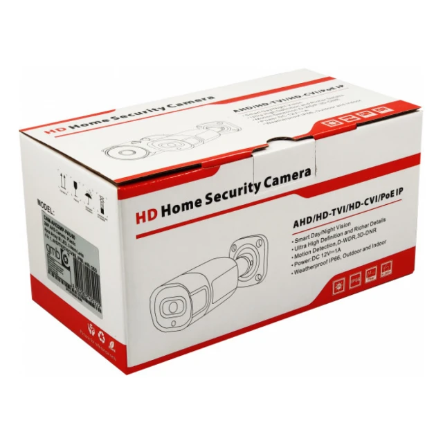 CAM-AHD2MP-PAU60 GMB BULLET kamera 2 mpix B/W 30M IR LED 4 In 1, AHD/TVI/CVI/CVBS, IP66, 3.6m