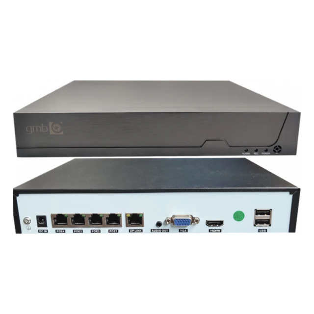 CAM-IP5MP-POEKITXM4W GMB kamera 5 mpix set full color IP  4 kamere  POE NVR  app xmeye sa mikrofonom