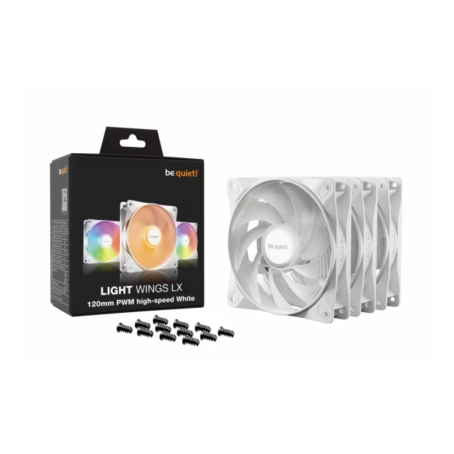 Case Cooler Be quiet Light Wings LX 120mm Triple-Pack White BL125