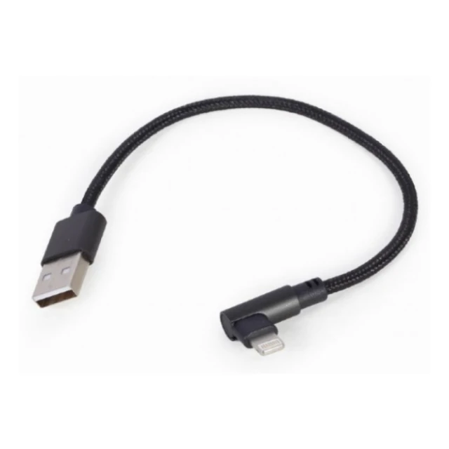 CC-USB2-AMLML-0.2M Gembird pod uglom USB 8-pin kabl za punjenje i prenos podataka, 0.2 m, black