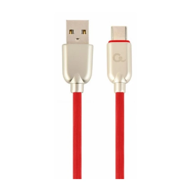 CC-USB2R-AMCM-1M-R Gembird Premium rubber Type-C USB charging and data cable, 1m, red