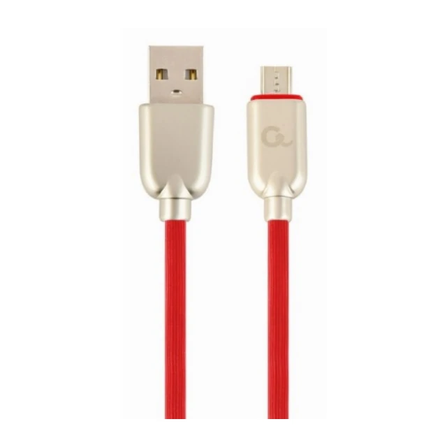 CC-USB2R-AMmBM-1M-R Gembird Premium rubber Micro-USB charging and data cable, 1m, red