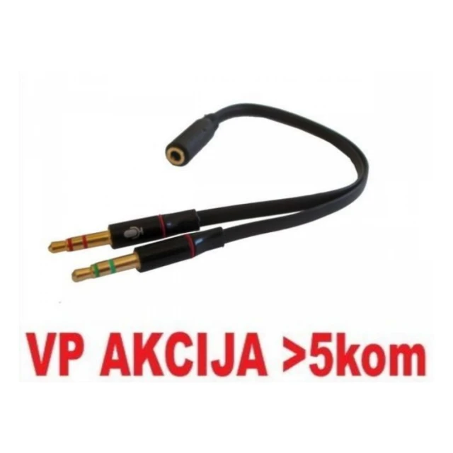 CCA-418A ** Gembird 3.5mm Headphone Mic Audio Y Splitter Cable Female to 2x3.5mm Male adapter (95)