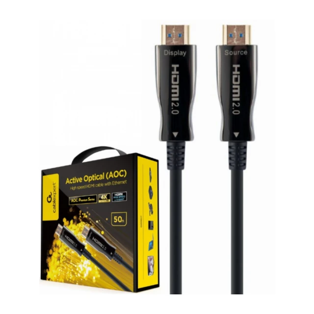 CCBP-HDMI-AOC-50M-02 Gembird Active Optical (AOC) High speed HDMI cable with Ethernet Premium 50m