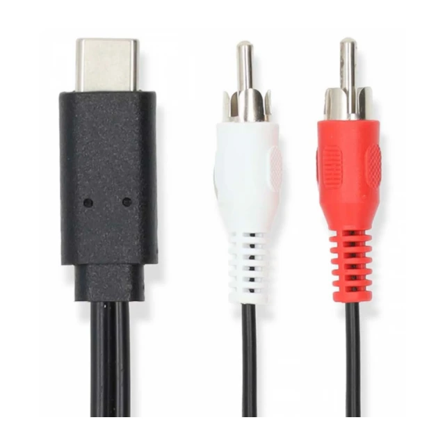 CCGL64240BK10 Nedis kabl USB-C na 2x RCA muski, 1m