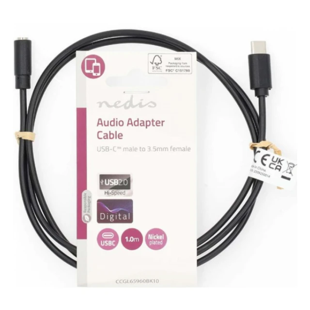 CCGL65960BK10 Adapterski kabl sa USB-C  na 3,5mm mu&#353;ki sa 4-pinom, 1m