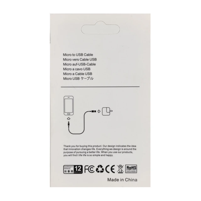 CCP-mUSB2-AMBM-1.0M ** Gembird USB 2.0 microUSB na USB kabl 1m, White (111)