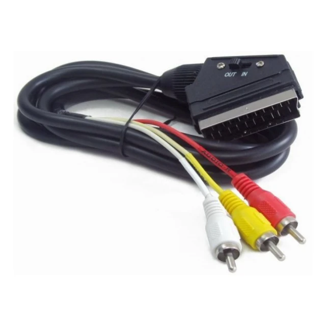 CCV-519-001 Gembird Bidirectional sa prekidacem RCA to SCART audio-video cable, 1.8 m