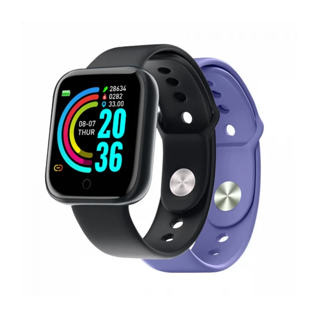 Celly smart band Trainerbeat 1.44" crna + ljubičasta narukvica