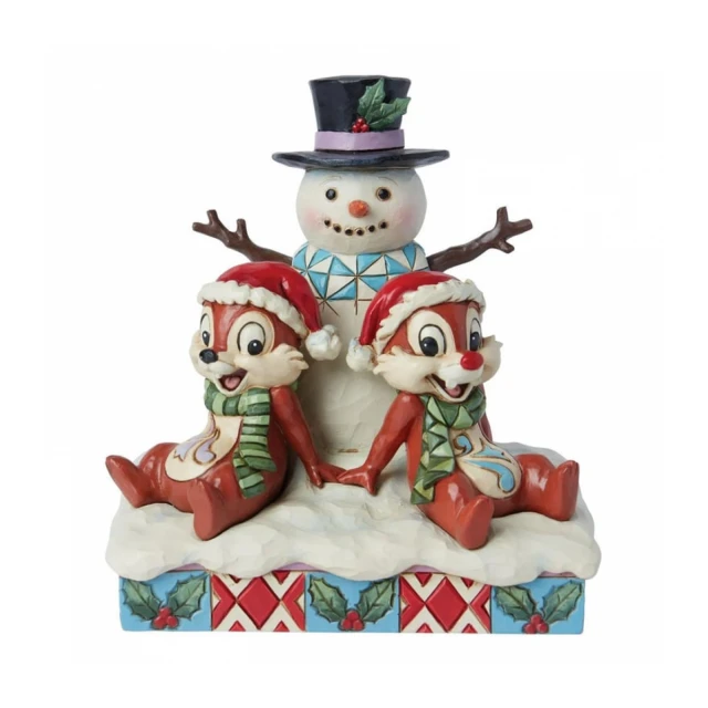 Chip n Dale Snowman Figurine