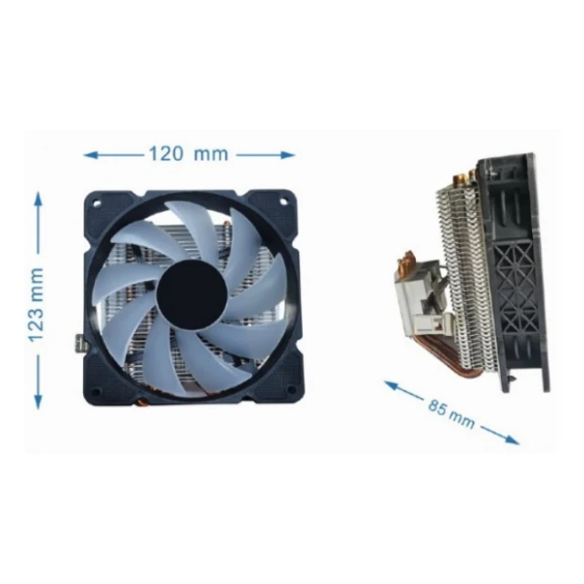 CPU-HURACAN-ARGB-X140 Gembird  UNI kuler 100W 120mm.Fan +/-1600rpm 26dBa LGA 775/115x/1200/AMD