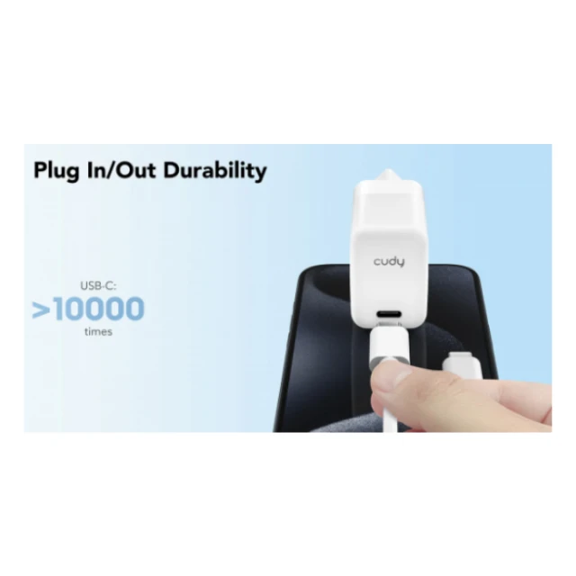 Cudy CH30_EU USB-C GaN Charger za telefone, tablete i MacBook Air, 30W