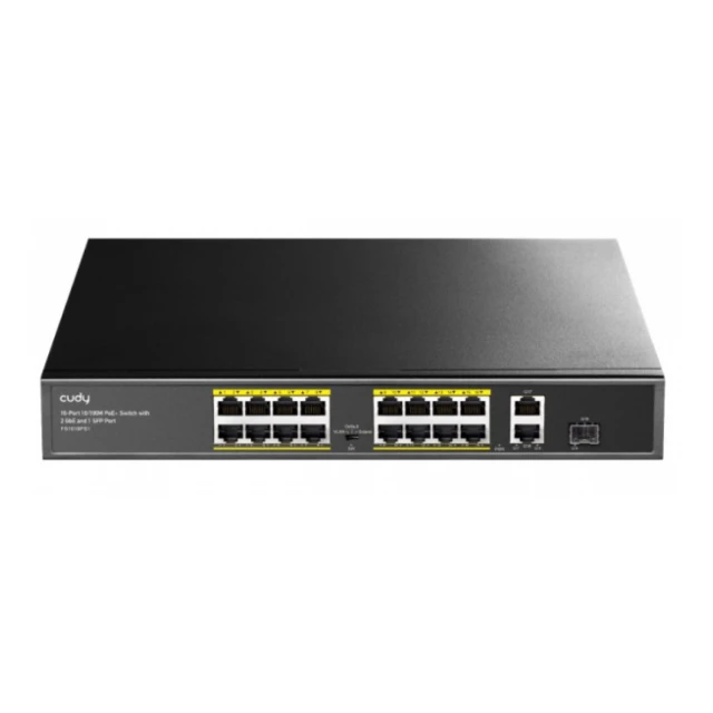 Cudy FS1018PS1 16-Port 10/100M PoE+Switch, 1Gbit Uplink + 1Gbit Combo SFP Port, 200W( PFS4218-16ET-