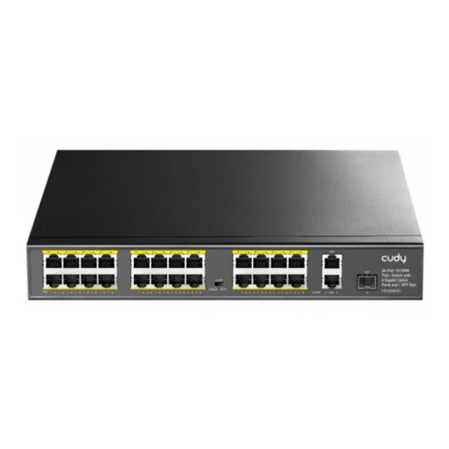 Cudy FS1026PS1 24-Port 10/100M PoE+Switch, 2Gbit Uplink + 1 Gbit Combo SFP Port, 300W(PFS4226-24ET-