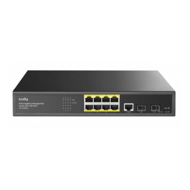 Cudy GS2008PS2 * 8-Port Layer 2 Managed Gigabit PoE+ Switch with 2 Gigabit SFP Slots, 120W