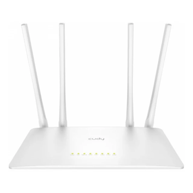 Cudy WR1200 AC1200 Dual Band 2.4+5Ghz Wi-Fi Ruter 1W/4LAN 10/100Mbps, 4x5dBi, GUEST/WPS/DDNS