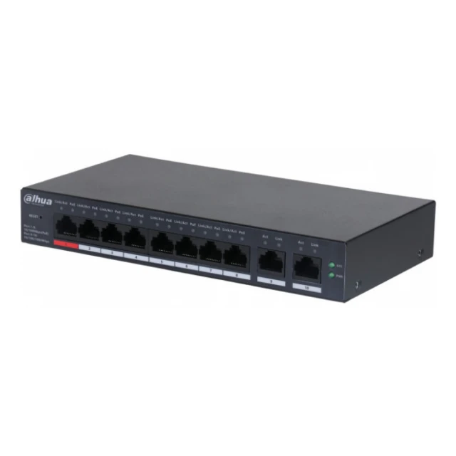 Dahua CS4010-8ET-110 SMART UPRAVLJIVI LAYER 2 POE 8-PORTNI SWITCH SA 2 UPLINK-A