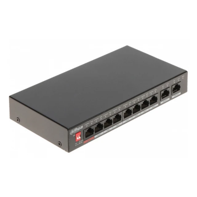 Dahua POE switch PFS3010-8ET-96 10/100 RJ45 ports, POE 8 kanala, UPLINK 2xGbit