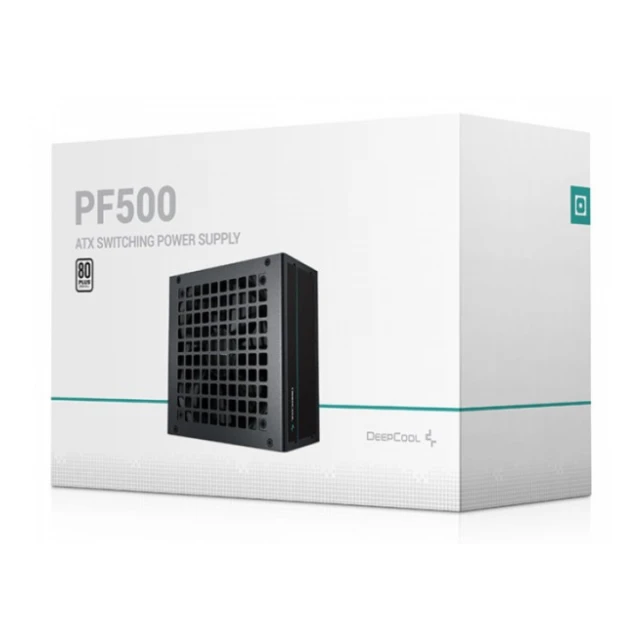 DeepCool PF500 Napajanje 80PLUS 500W 1x 20+4pin, 2x 4pin, 1x PCI-E(6+2)x2, 1x EPS 8pin(4+4), 120mm