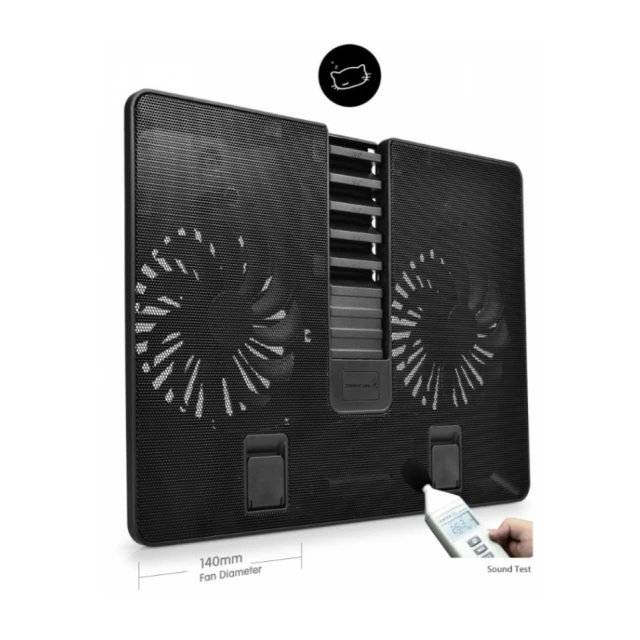 DeepCool U PAL Hladnjak za laptop 15.6 2x140mm.Fan 1000rpm 92CFM 26dB 390x280x27mm USB3.0 (postolje