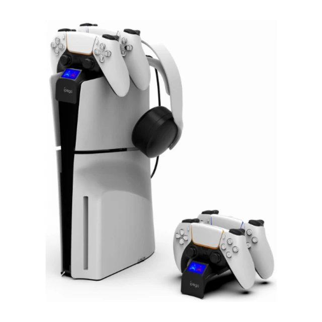 Docking station drzac iPega sa USB punjacem za 2 PS5 Slim kontrolera PG-P5S016