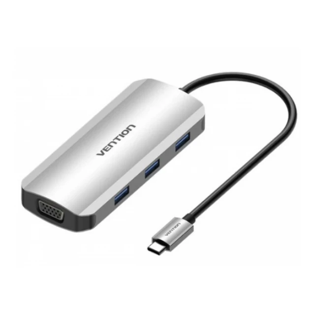 Docking station Vention TOIHB USB-C HDMI/VGA/3xUSB 3.0/PD 100W