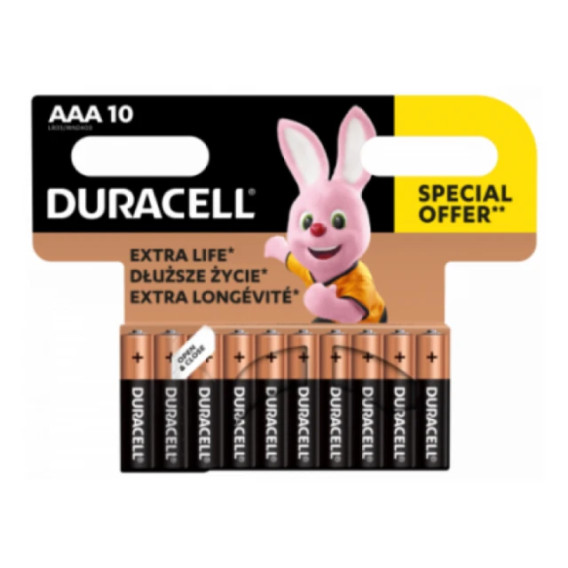 Duracell AAA PAK10 CK, Basic nova 1.5V LR3 MN2400, ALKALNE baterije duralock