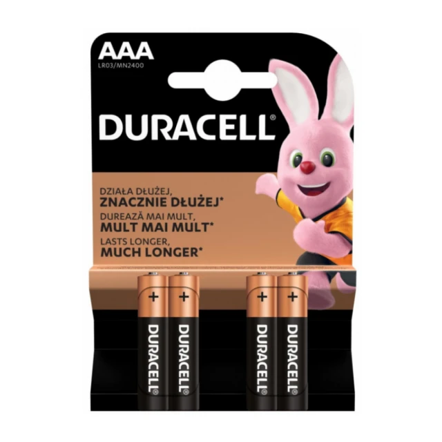 Duracell AAA PAK4 CK, 1.5V LR3 MN2400, ALKALNE baterije duralock